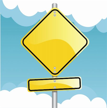 empty modern road - vector illustration of a traffic sign Stock Photo - Budget Royalty-Free & Subscription, Code: 400-04368528