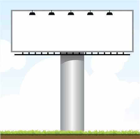 simsearch:400-03962263,k - vector illustration of an outdoor billboard Fotografie stock - Microstock e Abbonamento, Codice: 400-04368554