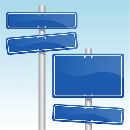 vector illustration of direction signs Photographie de stock - Aubaine LD & Abonnement, Code: 400-04368555