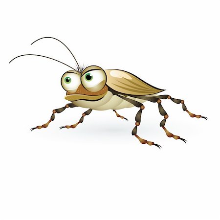 simsearch:400-08046771,k - Cartoon beetle with a mysterious look. Illustration on white background Stock Photo - Budget Royalty-Free & Subscription, Code: 400-04368617