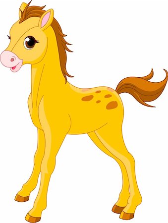 simsearch:400-04355915,k - Illustration of cute Horse foal Fotografie stock - Microstock e Abbonamento, Codice: 400-04368633
