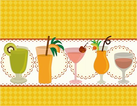 cartoon Juice party card Stock Photo - Budget Royalty-Free & Subscription, Code: 400-04368754