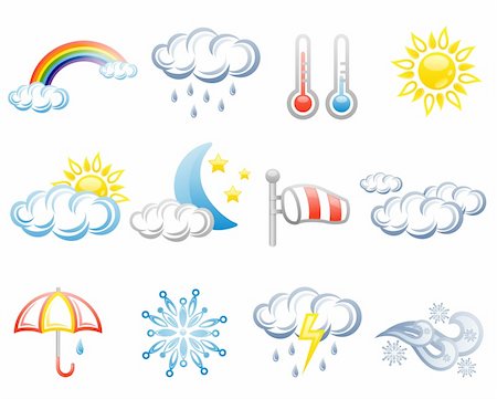 Weather isolated on white background. Stock Photo - Budget Royalty-Free & Subscription, Code: 400-04368792