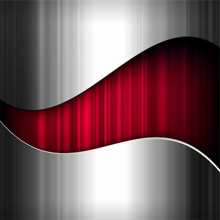 Abstract background, metallic and red, vector. Stock Photo - Budget Royalty-Free & Subscription, Code: 400-04368976