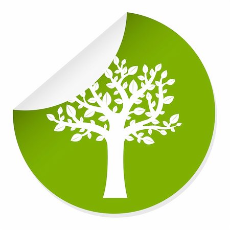simsearch:400-07556059,k - Eco Label With Tree, Isolated On White Background, Vector Illustration Stockbilder - Microstock & Abonnement, Bildnummer: 400-04369264