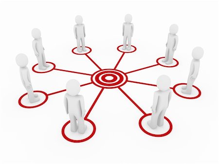 simsearch:400-03910380,k - 3d human men connection team teamwork circle red Stock Photo - Budget Royalty-Free & Subscription, Code: 400-04369776