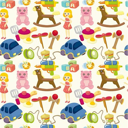 simsearch:400-04415246,k - cartoon child toy seamless pattern Foto de stock - Royalty-Free Super Valor e Assinatura, Número: 400-04369926