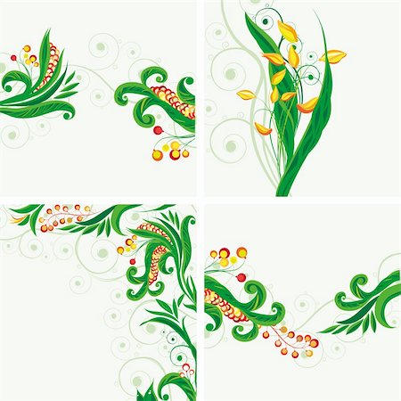 simsearch:400-04863614,k - Set of floral backgrounds Foto de stock - Royalty-Free Super Valor e Assinatura, Número: 400-04360028