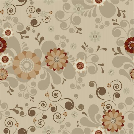simsearch:400-06553658,k - Colorful seamless pattern - abstract flowers - Illustration for your design. Stock Photo - Budget Royalty-Free & Subscription, Code: 400-04360033