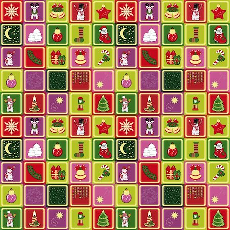 vector seamless christmas pattern Stock Photo - Budget Royalty-Free & Subscription, Code: 400-04360061