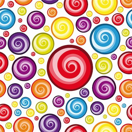 red circle lollipop - Vector Seamless Multicolor  Wallpaper. Stock Photo - Budget Royalty-Free & Subscription, Code: 400-04360103