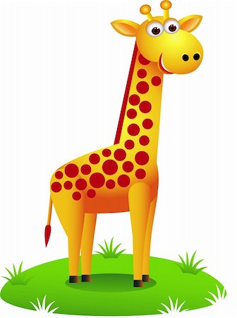 simsearch:400-06461608,k - Cute giraffe cartoon Foto de stock - Super Valor sin royalties y Suscripción, Código: 400-04360115