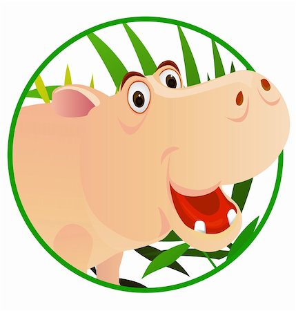 simsearch:400-06461608,k - Cute hippo cartoon Foto de stock - Super Valor sin royalties y Suscripción, Código: 400-04360118