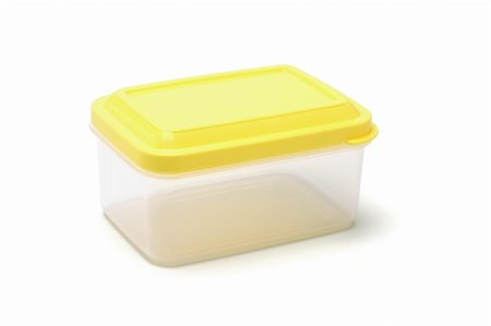 plain rectangular box - Yellow plastic storage container on white background Stock Photo - Budget Royalty-Free & Subscription, Code: 400-04360324