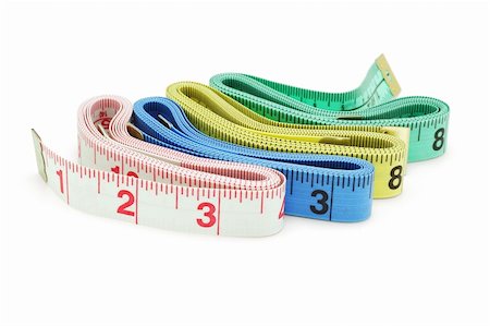 simsearch:400-06392816,k - Folded color measuring tapes on white background Foto de stock - Royalty-Free Super Valor e Assinatura, Número: 400-04360352