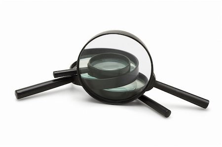 simsearch:400-04996978,k - Magnifying glasses of various sizes on white background Photographie de stock - Aubaine LD & Abonnement, Code: 400-04360409