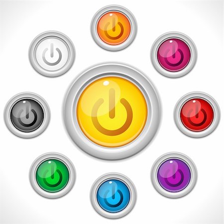 switch symbol - Vector - Buttons Colors Web On Off Stock Photo - Budget Royalty-Free & Subscription, Code: 400-04360721