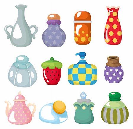 food antique illustrations - cartoon bottle icon Stock Photo - Budget Royalty-Free & Subscription, Code: 400-04361493