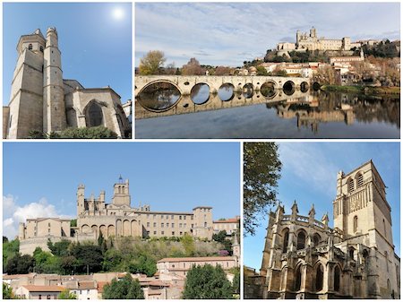 simsearch:400-04361722,k - gothic architecture of Beziers cathedra and church, Languedoc, France Photographie de stock - Aubaine LD & Abonnement, Code: 400-04361723