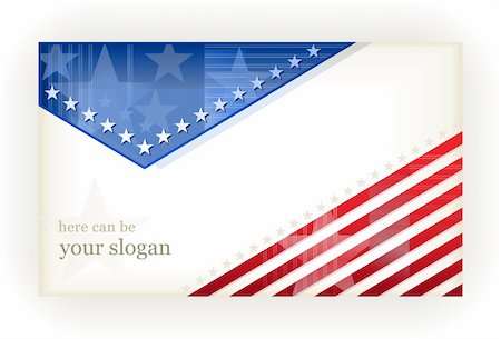 US american flag themed background, or card. No transparencies, eps8 file. Space for your text. Stock Photo - Budget Royalty-Free & Subscription, Code: 400-04362289
