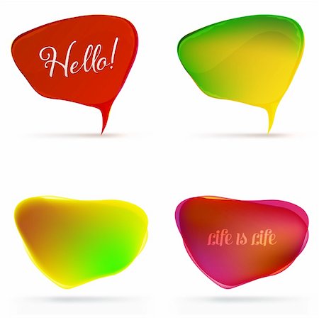speech bubble with someone thinking - 4 Speech Bubble, Isolated On White Background, Vector Illustration Stock Photo - Budget Royalty-Free & Subscription, Code: 400-04362375