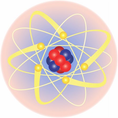 electrón - Vector illustration of Atom and electron Foto de stock - Super Valor sin royalties y Suscripción, Código: 400-04362463