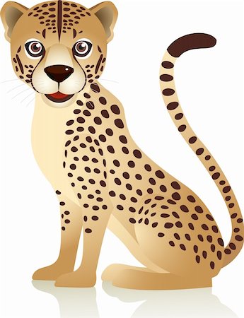 simsearch:400-03949532,k - Cheetah cartoon Fotografie stock - Microstock e Abbonamento, Codice: 400-04362549