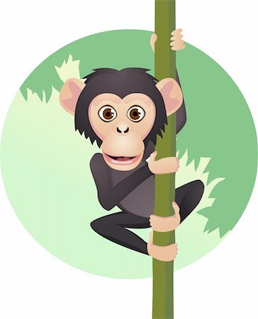 simsearch:400-04597541,k - Chimpanzee cartoon Foto de stock - Super Valor sin royalties y Suscripción, Código: 400-04362550