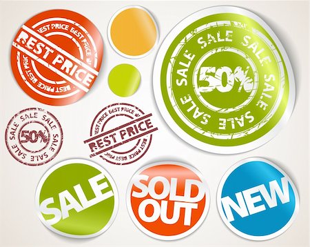 simsearch:400-05919545,k - Set of labels badges and stickers for sale, hot price, sold, new items Stock Photo - Budget Royalty-Free & Subscription, Code: 400-04363050