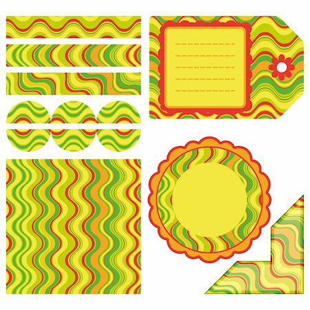 Easter set of stripe design elements - an illustration for your design project. Stock Photo - Budget Royalty-Free & Subscription, Code: 400-04363365