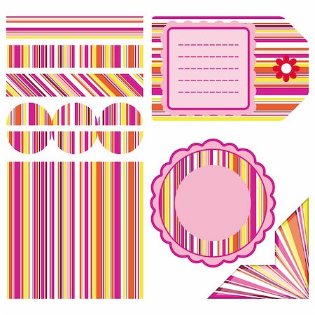 Easter set of stripe design elements - an illustration for your design project. Stock Photo - Budget Royalty-Free & Subscription, Code: 400-04363367