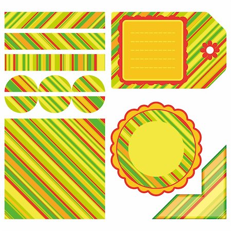 Easter set of stripe design elements - an illustration for your design project. Stock Photo - Budget Royalty-Free & Subscription, Code: 400-04363369