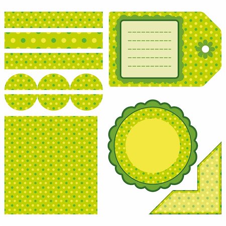 simsearch:400-05363622,k - Easter set of green design elements - an illustration for your design project. Stock Photo - Budget Royalty-Free & Subscription, Code: 400-04363363