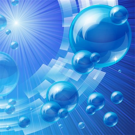 espuma (líquida) - Blue bubbles background, vector image Stock Photo - Budget Royalty-Free & Subscription, Code: 400-04363417