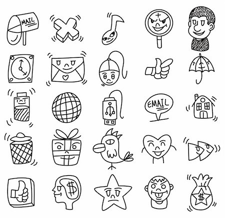 hand draw web icon Stock Photo - Budget Royalty-Free & Subscription, Code: 400-04363529