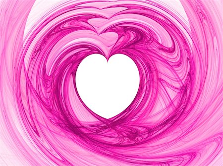 simsearch:400-04365296,k - A white heart surrounded by swirls of pinks. Stock Photo - Budget Royalty-Free & Subscription, Code: 400-04363531