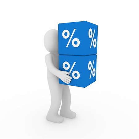 simsearch:400-04353279,k - 3d human blue sale cube success percent business Stock Photo - Budget Royalty-Free & Subscription, Code: 400-04363878