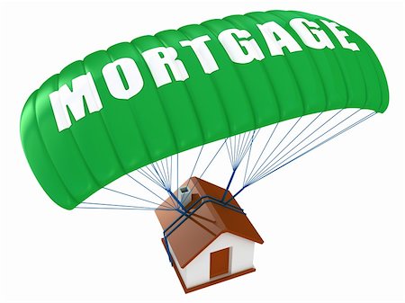 simsearch:400-06855814,k - Mortgage concept isolated on white Foto de stock - Royalty-Free Super Valor e Assinatura, Número: 400-04374024