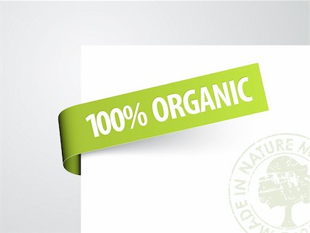 simsearch:400-04730082,k - Green paper tag for organic item - Vector announcement Stockbilder - Microstock & Abonnement, Bildnummer: 400-04374736