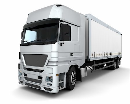 simsearch:400-07266163,k - 3D Render of a Cargo Delivery Vehicle Stock Photo - Budget Royalty-Free & Subscription, Code: 400-04374963