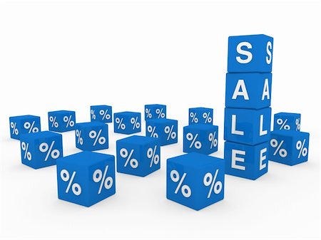 simsearch:400-05676771,k - 3d sale cube blue discount percentage sell buy Photographie de stock - Aubaine LD & Abonnement, Code: 400-04374985