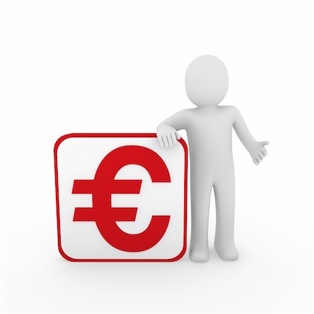 simsearch:400-04610806,k - 3d man human euro red money business finance Stock Photo - Budget Royalty-Free & Subscription, Code: 400-04374991