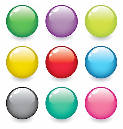 simsearch:400-04202524,k - Vector illustration of 9 realistic, dimensional, colorful spheres; editable Foto de stock - Super Valor sin royalties y Suscripción, Código: 400-04375204