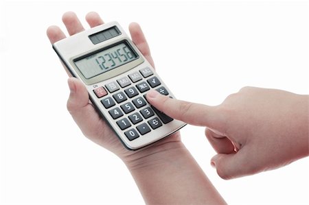 subtracting - Child's hands holding and pressing button on electronic calculator Stock Photo - Budget Royalty-Free & Subscription, Code: 400-04375480