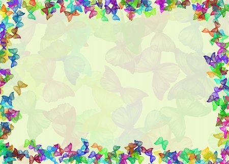 background  with butterfly  as frame border Stock Photo - Budget Royalty-Free & Subscription, Code: 400-04376592