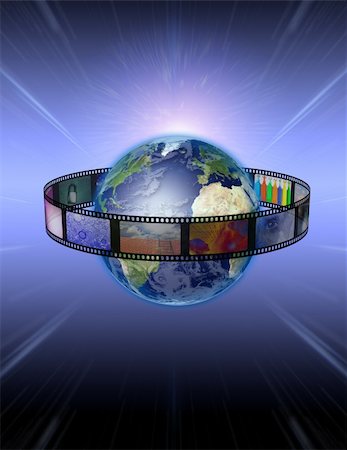 Film Encircled Earth Stock Photo - Budget Royalty-Free & Subscription, Code: 400-04376746