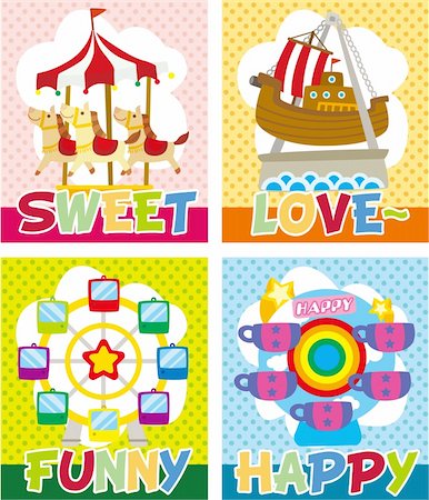 cartoon playground card Stock Photo - Budget Royalty-Free & Subscription, Code: 400-04377193