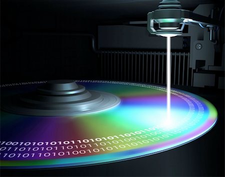 dvd - The laser writes information to disk (CD, DVD, Blu-Ray). Concept of technology and future. Stock Photo - Budget Royalty-Free & Subscription, Code: 400-04377219