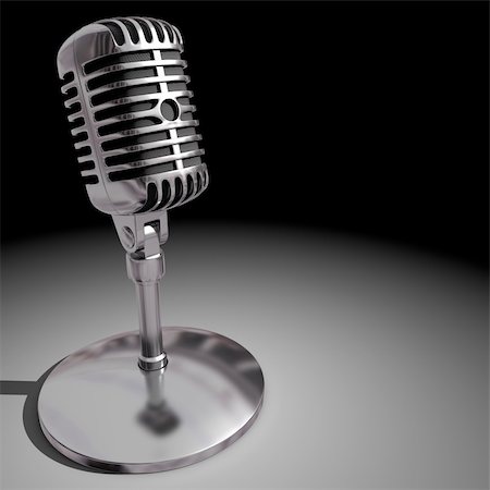 Classic Microphone 3D. Stock Photo - Budget Royalty-Free & Subscription, Code: 400-04377227