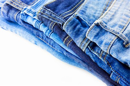 simsearch:400-04473469,k - Blue Jeans isolated on white background with copy space for your text Stock Photo - Budget Royalty-Free & Subscription, Code: 400-04377578